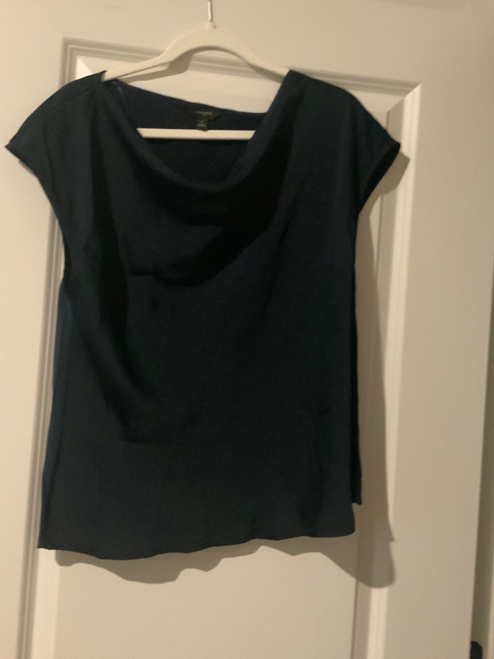 Banana Republic Navy Cowl Neck Blouse